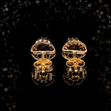 18K & Silver Georgian/Victorian Diamond Collet Set Buttercup Earrings