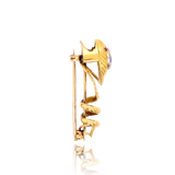 18K & Platinum French Victorian Diamond & Sapphire Snake Slider-Brooch