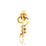 18K & Platinum French Victorian Diamond & Sapphire Snake Slider-Brooch