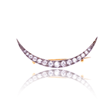 14K Dutch Edwardian C.J. Begeer Diamond Crescent Brooch with Original Box c.1902