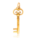 18K French Victorian Key Pendant