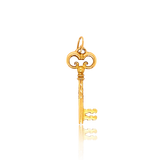18K French Victorian Key Pendant
