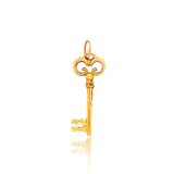 18K French Victorian Key Pendant