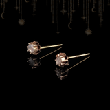 18K Georgian/Victorian Diamond Collet Set Stud Earrings