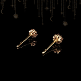 18K Georgian/Victorian Diamond Collet Set Stud Earrings
