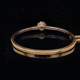 15K & Silver Victorian Diamond Cluster Bangle