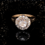 18K & Silver Victorian Diamond Cluster Ring