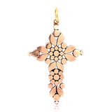 18K & Silver Victorian Diamond Cross Pendant