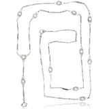 Platinum Edwardian Diamond Filigree Chain 25.25"