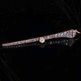 18K & Silver Victorian Diamond Nail Pendant