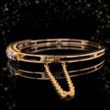 Sold on Layaway | 18K Victorian Diamond & Sapphire Bangle