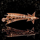 14K German Victorian Diamond Halleys Comet Shooting Star Brooch