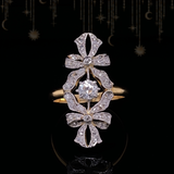 18K & Platinum Edwardian Diamond Bow Garland Ring