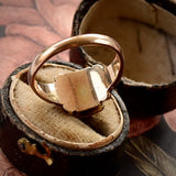 14K Georgian Flower Enamel Poison Ring