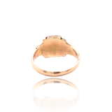 14K Georgian Flower Enamel Poison Ring