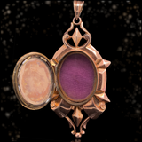 14K European Victorian Swan Enamel Locket