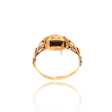 14K Georgian Engraved Hidden Compartment Poison Ring