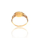 14K Georgian Engraved Hidden Compartment Poison Ring