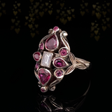 Sold on Layaway | 14K Art Deco Diamond & Ruby Navette Ring
