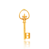 18K French Victorian Key Pendant