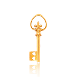 18K French Victorian Key Pendant