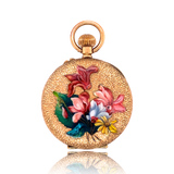 12K Edwardian Floral Enamel Pocket Watch c.1908