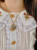 14K European Victorian Double Gentleman Portrait Locket