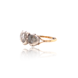 18K & Silver Georgian 3 Stone Diamond Ring