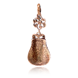 18K & Silver Georgian Diamond Initial J Pendant