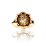 18K & Silver European Georgian Diamond Cluster Ring