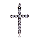 18K & Silver Georgian Diamond Cross Pendant