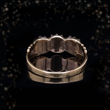 14K & Silver Georgian/Victorian Collet Three Stone Diamond Ring