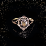 14K & Silver Georgian Diamond Ring