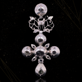 Silver Belgian Georgian Diamond Flemish Cross Pendant