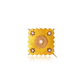 18K French Pearl Butter Biscuit Brooch