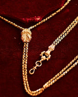 18K French Victorian Hand Gauntlet Slider Long Guard Chain 45.5"