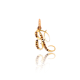 14K Victorian Diamond Initial B Pendant