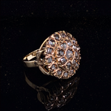 14K Italian Victorian Diamond Cluster Ring