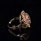 14K Italian Victorian Diamond Cluster Ring