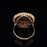 14K Italian Victorian Diamond Cluster Ring