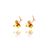 9K & 18K Victorian Pearl Leaf Earrings