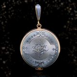14K Swiss Victorian Longines Floral Blue Guilloche Enamel Pocket Watch