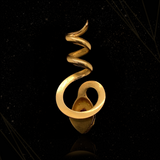 18K French Victorian Diamond & Ruby Snake Slider Pendant