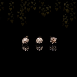 18K & Silver Georgian/Victorian Diamond Collet Set Stud Earrings (Trio)