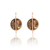 14K Swiss Victorian Enamel Portrait Earrings