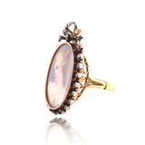 18K & Silver Georgian/Victorian Diamond Lady Portrait Ring