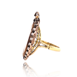 18K & Silver Georgian/Victorian Diamond Lady Portrait Ring