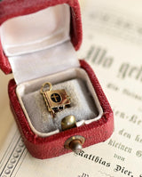 14K Art Deco Lord's Prayer Bible Book Pendant Charm (6 Languages) With Original Box