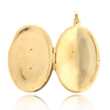 14K German Art Deco Diamond & Sapphire Quatrefoil Locket