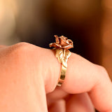 14K Edwardian/Art Deco Austrian Rose Bud Bloom Ring